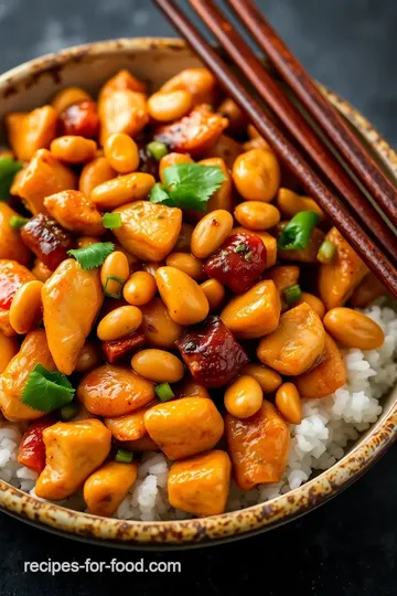 Stir-Fried Chicken with Spicy Peanuts presentation