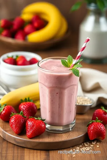 Strawberry Banana Kombucha Chia Smoothie ingredients