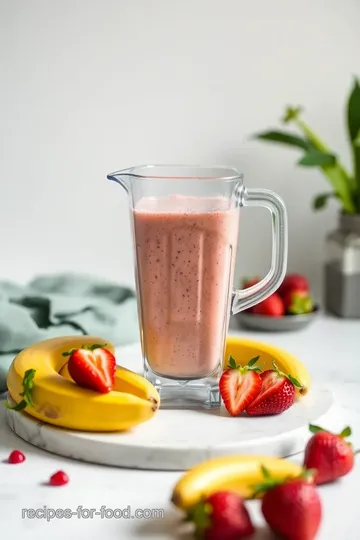 Strawberry Banana Kombucha Chia Smoothie steps