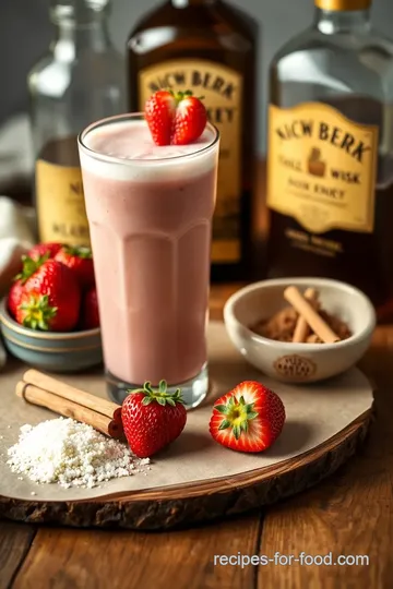 Strawberry Cinnamon Whiskey Cocktail ingredients