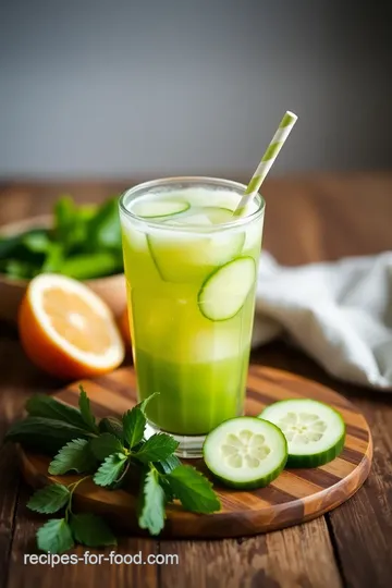 Crisp Cucumber Cooler: A Refreshing Summer Elixir presentation