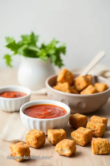 Fried Tofu Nuggets with Spicy Dipping Sauce ingredients