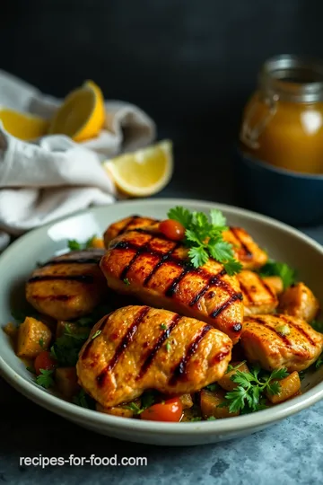 Tropical Grilled Chicken with Citrus Marinade presentation