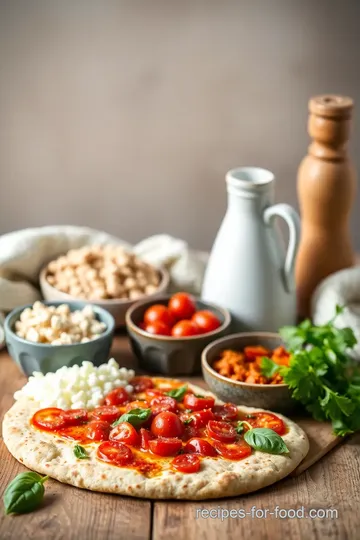 Vegan Breakfast Pita Pizza Delight ingredients