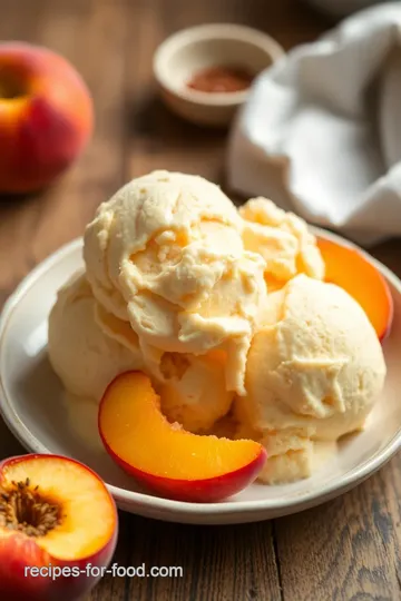 Vegan Peach Ice Cream Delight presentation