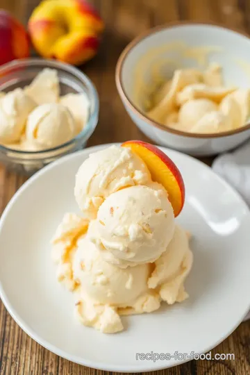 Vegan Peach Ice Cream Delight steps