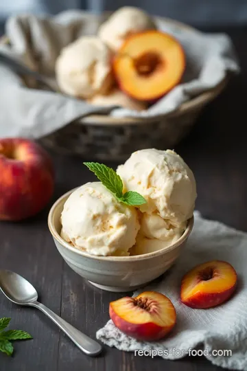 Vegan Peach Ice Cream Delight