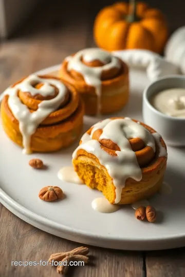 Vegan Pumpkin Cinnamon Rolls Delight presentation