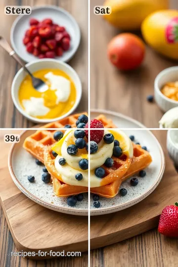 Best Paleo Waffles with Mango-Coconut Cream steps