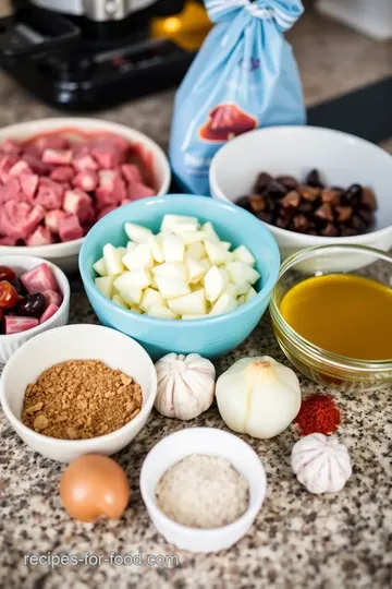 Garlic & Lamb with Apricot Couscous ingredients