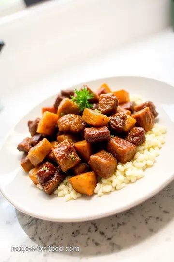 Garlic & Lamb with Apricot Couscous steps