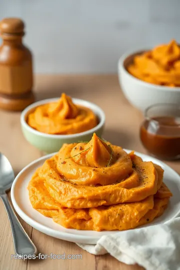 Whipped Sweet Potatoes with Maple & Cinnamon presentation