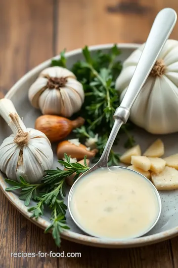 Whisked Garlic Parmesan Herb Dressing ingredients