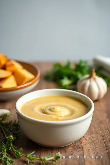 Whisked Garlic Parmesan Herb Dressing presentation