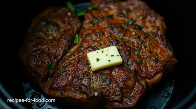 BEST Air Fryer Steak with Garlic Herb Butter