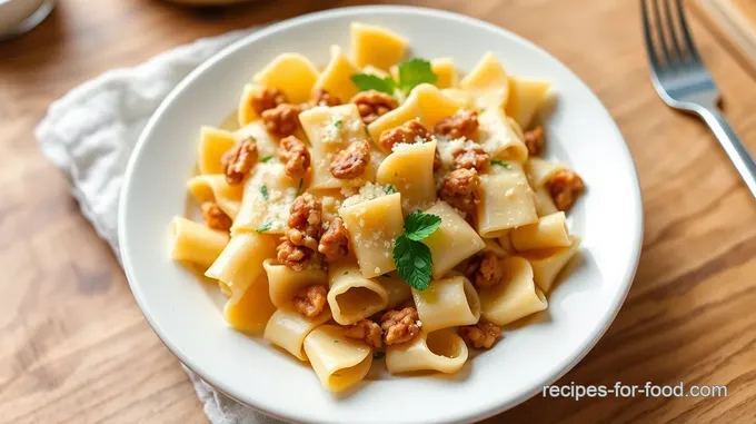 Walnut Bowtie Pasta with California-Inspired Herb Cream Sauce